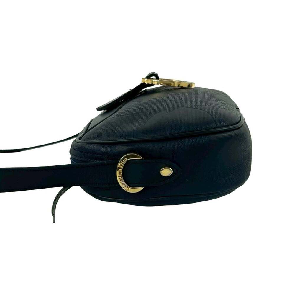 CHRISTIAN DIOR Vintage Blue Leather Trotter Shoulder Bag - Picture 5 of 10